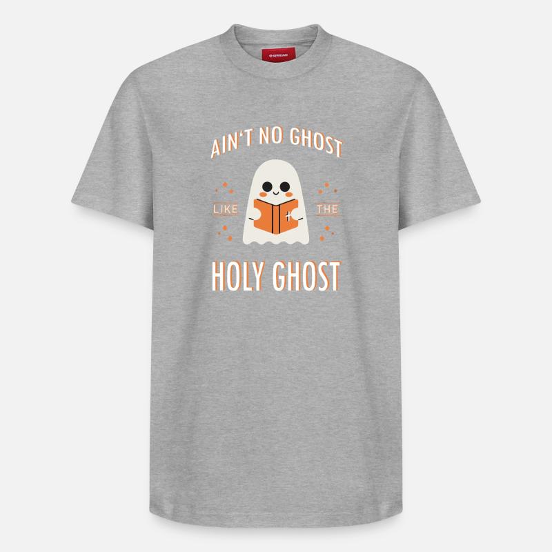 Holy Ghost Halloween Gespenst - T-shirt unisexe décontracté en coton Supima – de SPREAD - gris chiné