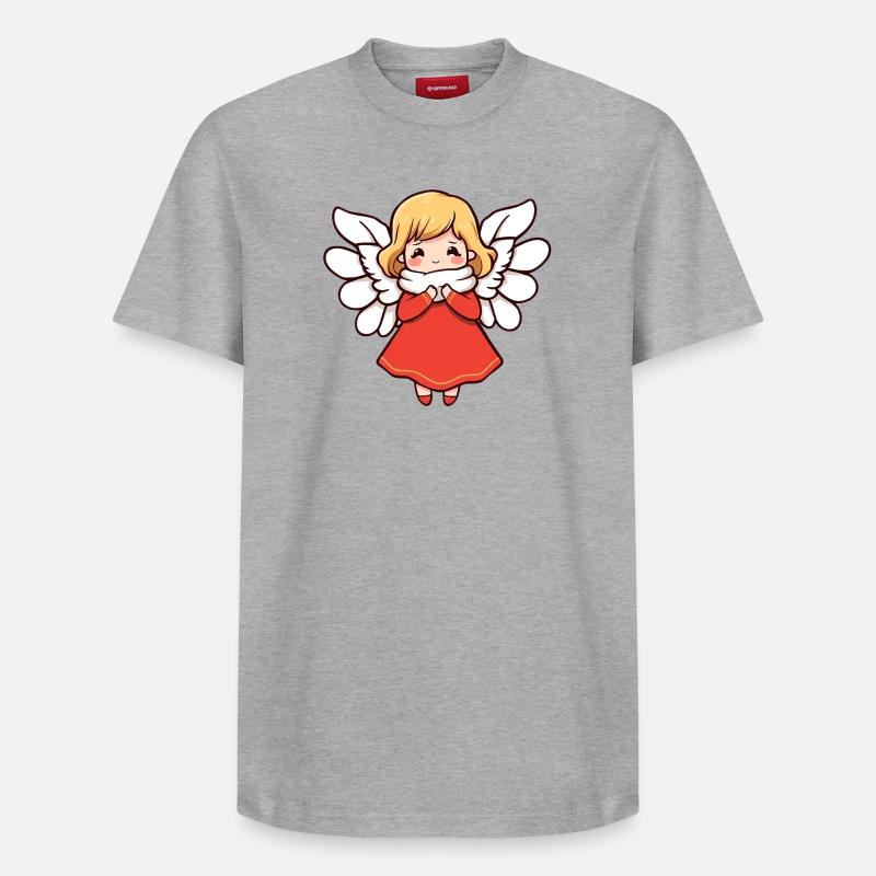 Engel - Relaxed Unisex Supima Cotton T-Shirt – von SPREAD - Grau meliert