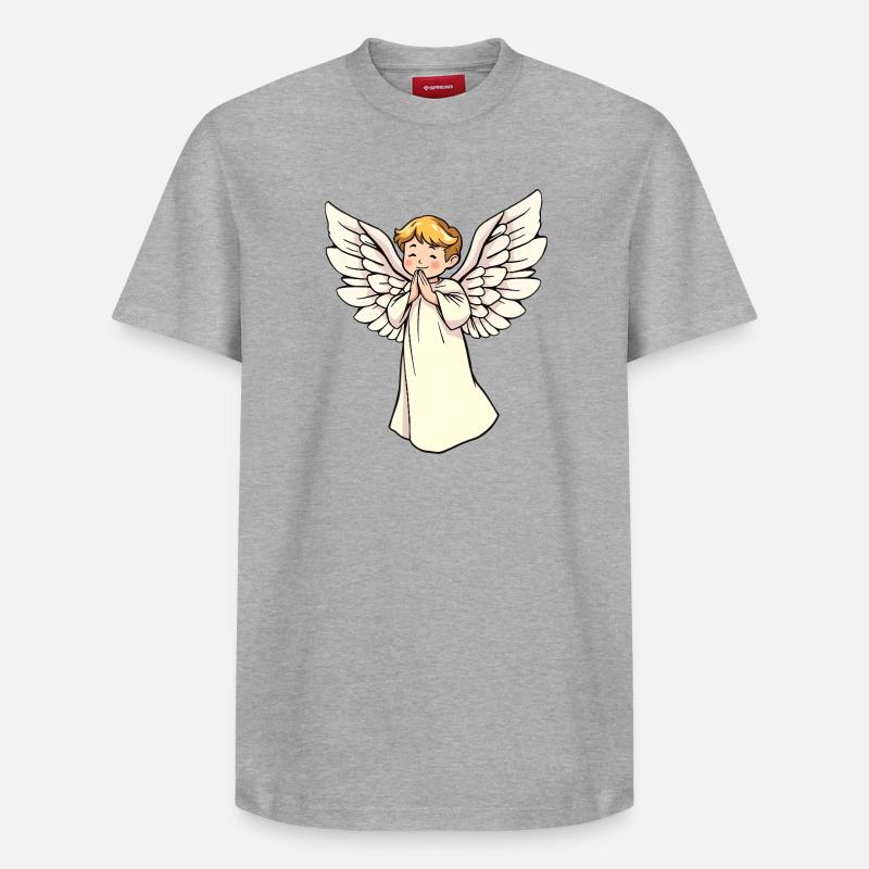 Ange - T-shirt unisexe décontracté en coton Supima – de SPREAD - gris chiné