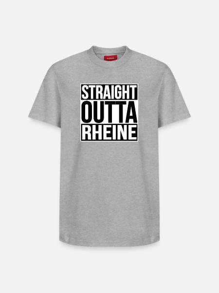 STRAIGHT OUTTA RHEINE - Relaxed Unisex Supima Cotton T-Shirt – by SPREAD - heather grey
