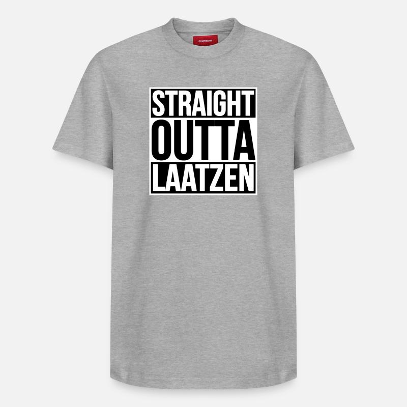 Straight Outta Laatzen - T-shirt unisexe décontracté en coton Supima – de SPREAD - gris chiné