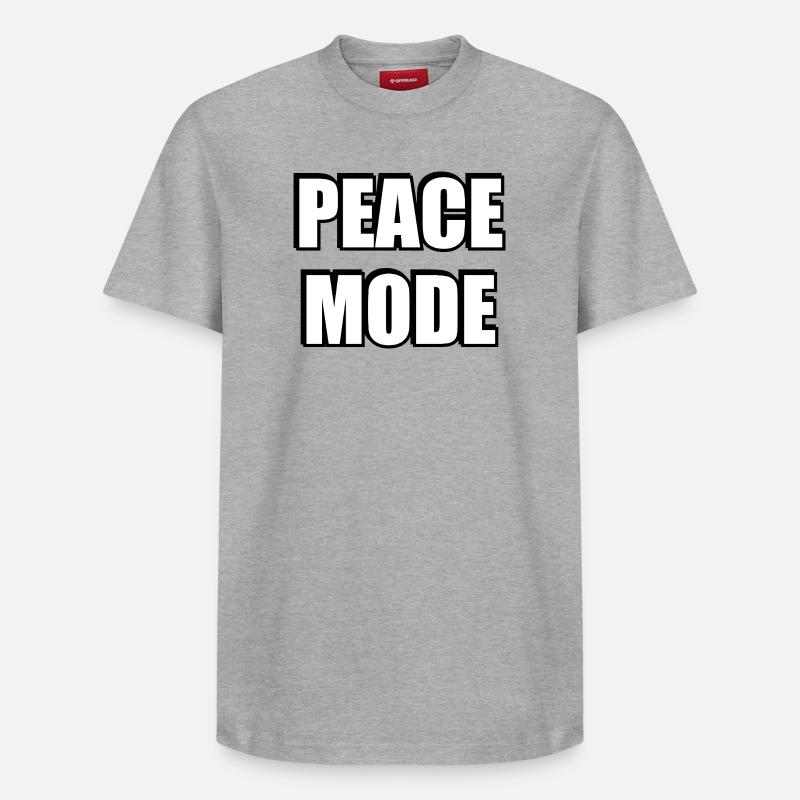 Friedens-Modus - Relaxed Unisex Supima Cotton T-Shirt – von SPREAD - Grau meliert