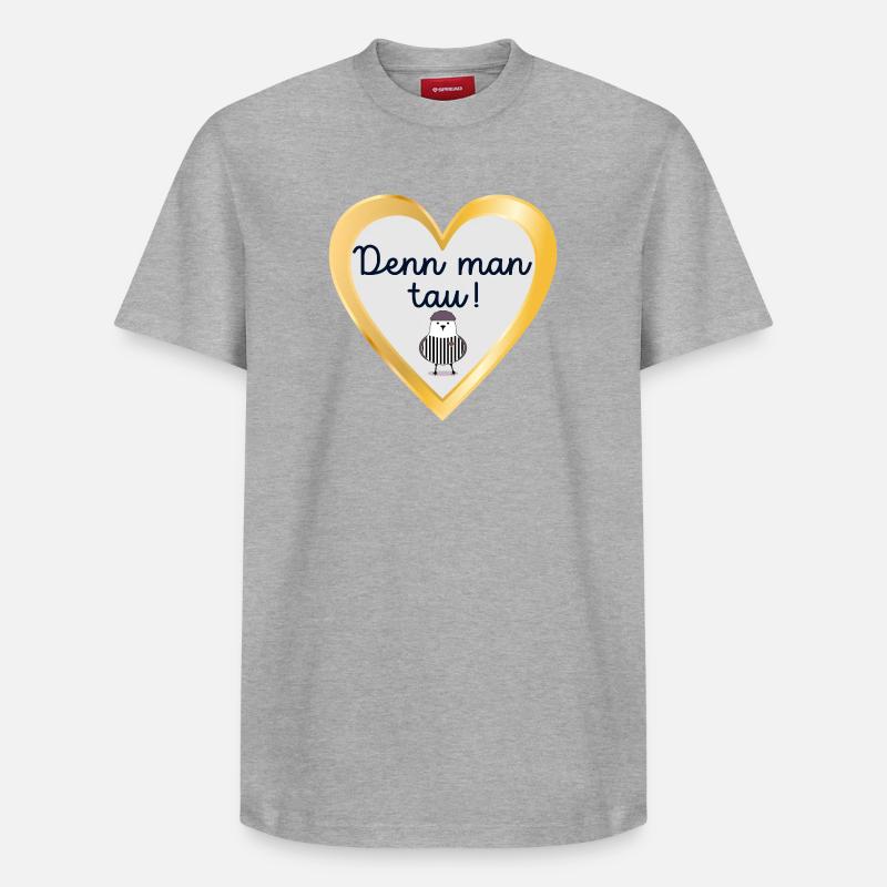 Plattdeutsch Sprüche Möwe Starten - Relaxed Unisex Supima Cotton T-Shirt – von SPREAD - Grau meliert