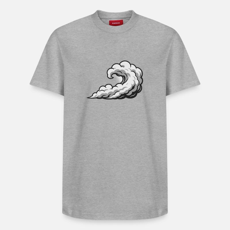 Tourbillon Nuage Cyclone Graphique - T-shirt unisexe décontracté en coton Supima – de SPREAD - gris chiné
