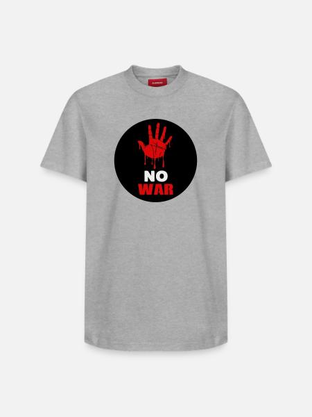 No War - T-shirt unisexe décontracté en coton Supima – de SPREAD - gris chiné