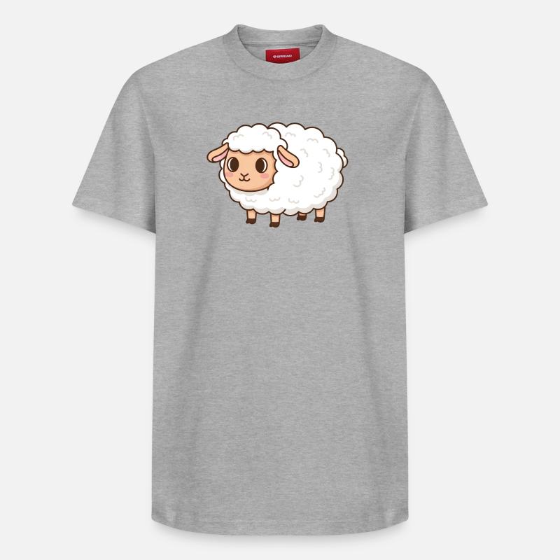 Mouton - T-shirt unisexe décontracté en coton Supima – de SPREAD - gris chiné