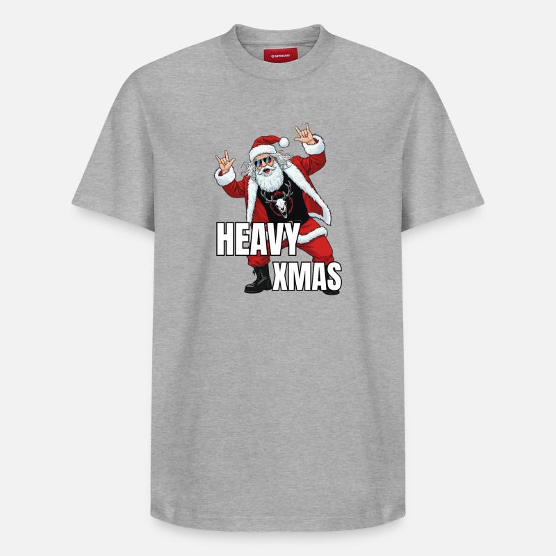 Headbanging Père Noël - Noël lourd - T-shirt unisexe décontracté en coton Supima – de SPREAD - gris chiné