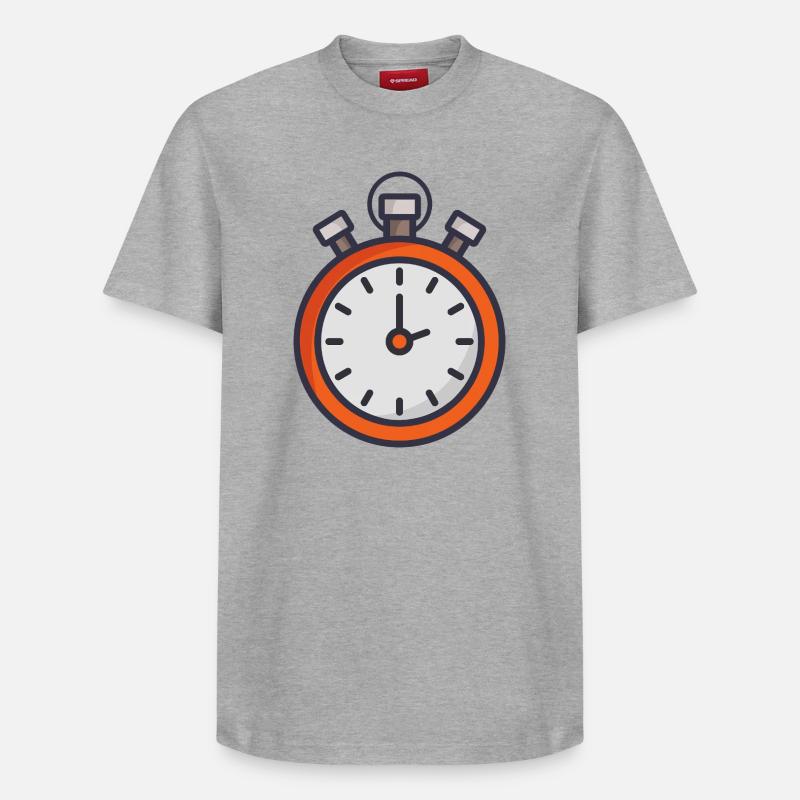 Chronomètre - T-shirt unisexe décontracté en coton Supima – de SPREAD - gris chiné