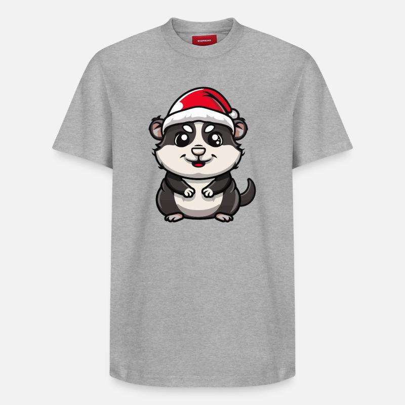 Noël hamster - T-shirt unisexe décontracté en coton Supima – de SPREAD - gris chiné