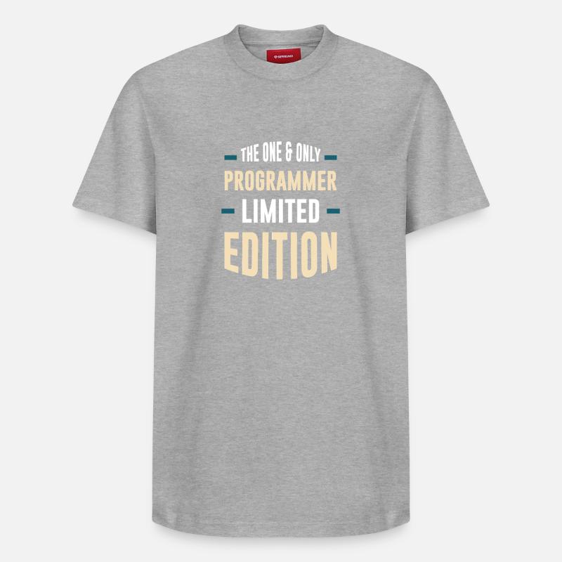 Édition limitée Only Programmer - T-shirt unisexe décontracté en coton Supima – de SPREAD - gris chiné