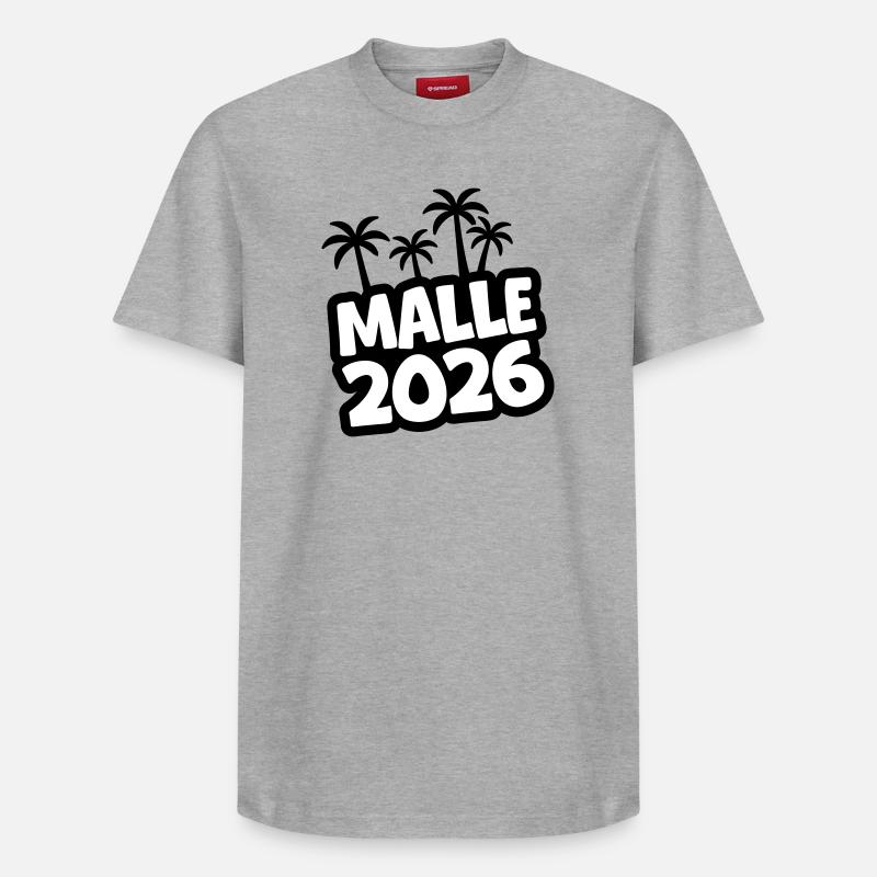 Malle 2026 - T-shirt unisexe décontracté en coton Supima – de SPREAD - gris chiné