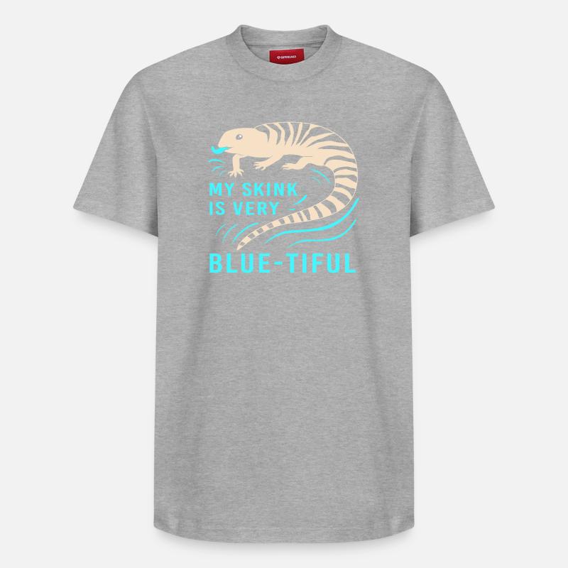Lézard - T-shirt unisexe décontracté en coton Supima – de SPREAD - gris chiné