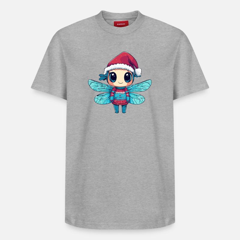 Noël de la Libellule, Noël - T-shirt unisexe décontracté en coton Supima – de SPREAD - gris chiné
