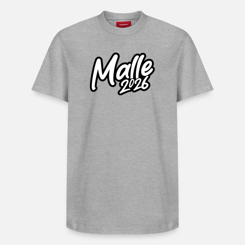 Malle 2026 - T-shirt unisexe décontracté en coton Supima – de SPREAD - gris chiné