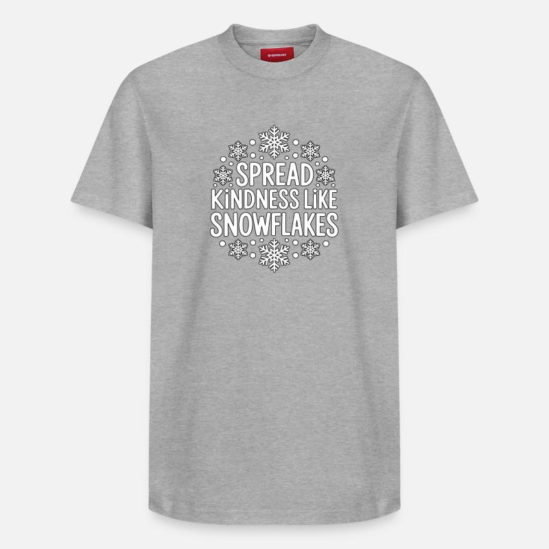 Spread Kindness Like Snowflake - Relaxed Unisex Supima Cotton T-Shirt – von SPREAD - Grau meliert