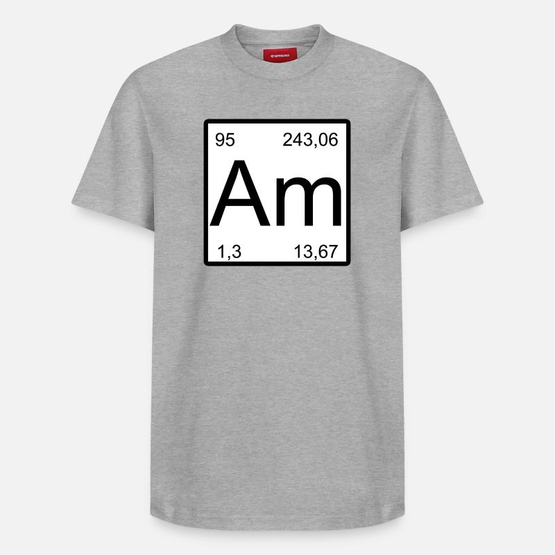 Americium Am Element Typography - Relaxed Unisex Supima Cotton T-Shirt – von SPREAD - Grau meliert
