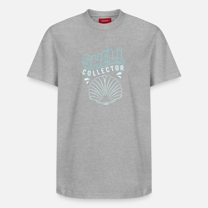 Shell collector shell - Relaxed Unisex Supima Cotton T-Shirt – by SPREAD - heather grey