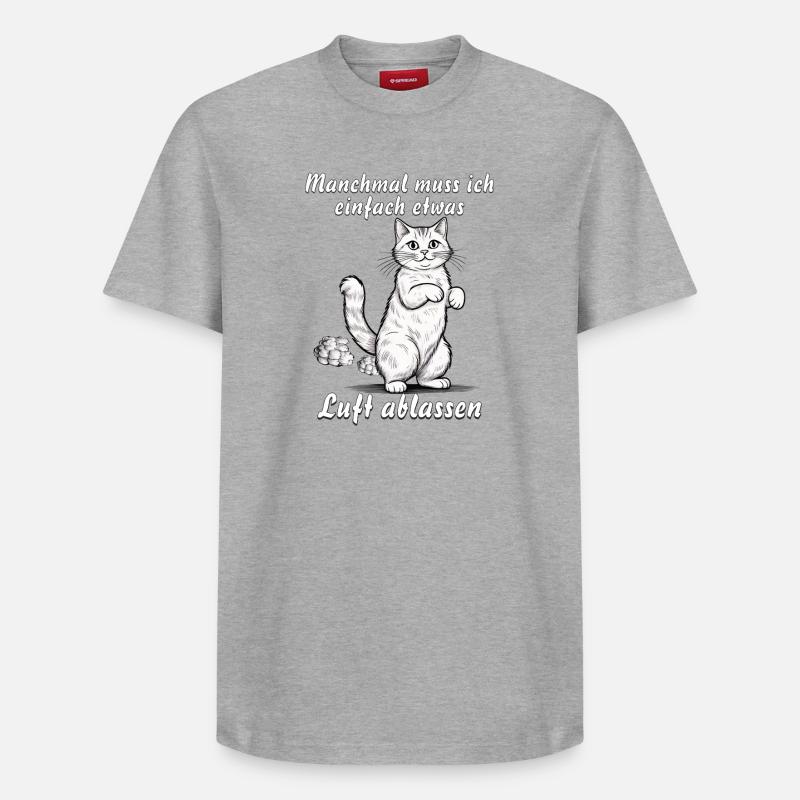CAT Deflate - T-shirt unisexe décontracté en coton Supima – de SPREAD - gris chiné