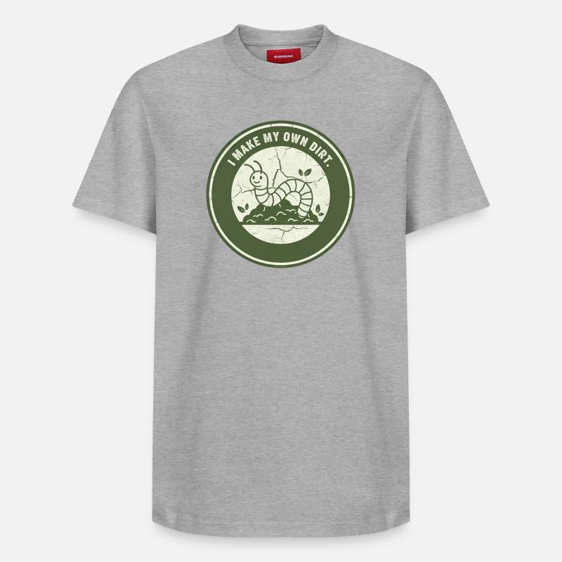 Wurmkompost: Eigenständige Erde - Relaxed Unisex Supima Cotton T-Shirt – von SPREAD - Grau meliert