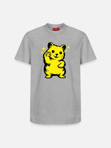 Hamster Cartoon - Relaxed Unisex Supima Cotton T-Shirt – by SPREAD - heather grey