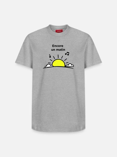 Ein weiterer Morgen - Relaxed Unisex Supima Cotton T-Shirt – von SPREAD - Grau meliert
