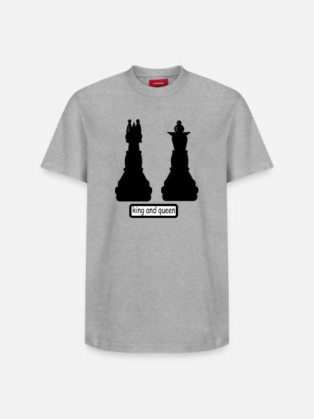 king_and_queen - Relaxed Unisex Supima Cotton T-Shirt – von SPREAD - Grau meliert