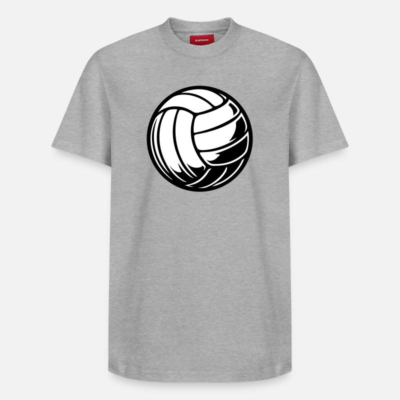 Ballon de volley-ball - T-shirt unisexe décontracté en coton Supima – de SPREAD - gris chiné