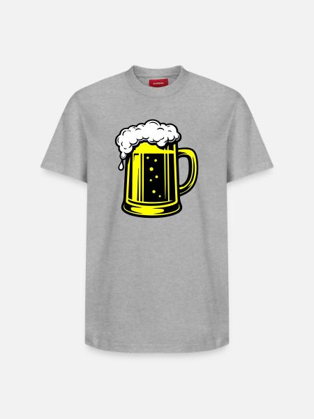 Beer Mug Symbol Beer - Relaxed Unisex Supima Cotton T-Shirt – by SPREAD - heather grey