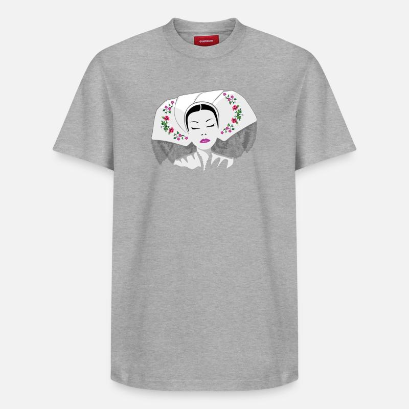 DELNJOSERBOWKA - blanc - T-shirt unisexe décontracté en coton Supima – de SPREAD - gris chiné