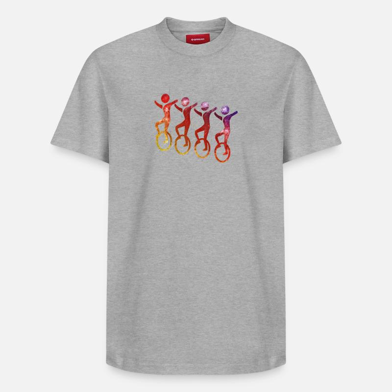 Unicycle | Style libre monocycle - T-shirt unisexe décontracté en coton Supima – de SPREAD - gris chiné