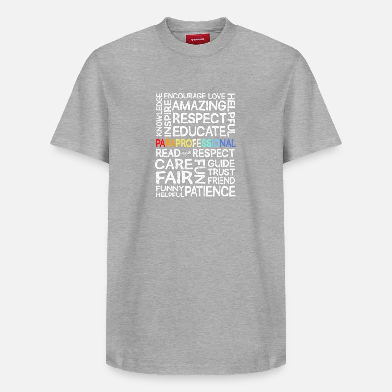 Paraprofessional Paraeducator Lehrerassistent - Relaxed Unisex Supima Cotton T-Shirt – von SPREAD - Grau meliert