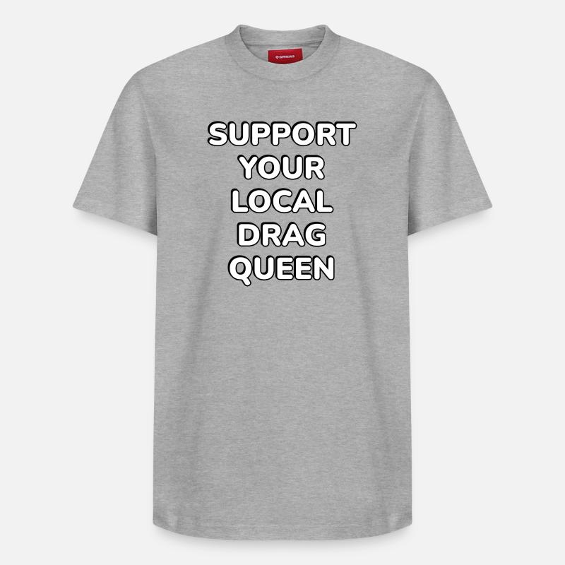 Drag Queen - T-shirt unisexe décontracté en coton Supima – de SPREAD - gris chiné