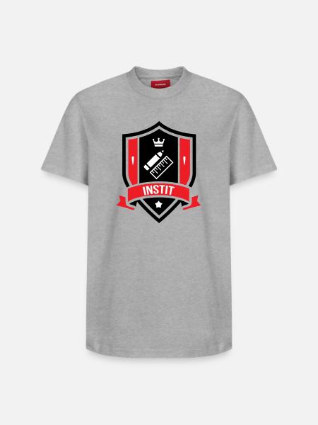 Blason Instit : L'Insigne des Maîtres d'École ! - T-shirt unisexe décontracté en coton Supima – de SPREAD - gris chiné