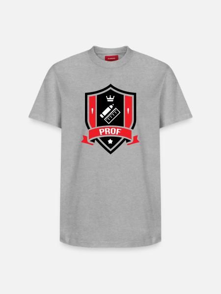 Akademisches Wappen Professor Couronne - Relaxed Unisex Supima Cotton T-Shirt – von SPREAD - Grau meliert