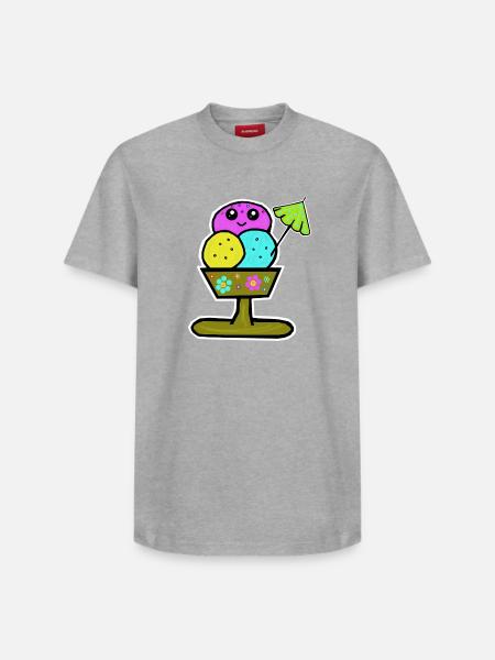 Bunter Eisbecher Eiscreme Eiskreme Eis - Relaxed Unisex Supima Cotton T-Shirt – by SPREAD - heather grey