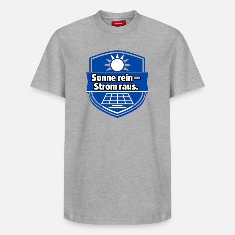 Solarmodul Solarenergie Solarstrom - Relaxed Unisex Supima Cotton T-Shirt – von SPREAD - Grau meliert
