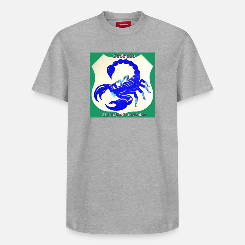 scorpion - T-shirt unisexe décontracté en coton Supima – de SPREAD - gris chiné