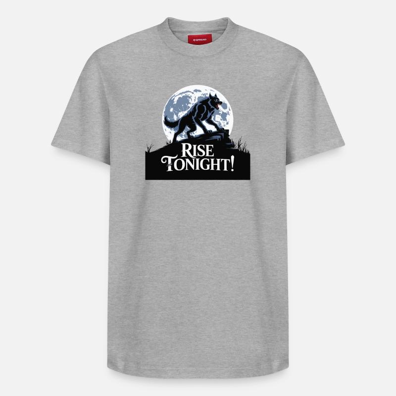 Lone Rise Tonight : Lone Graphic - T-shirt unisexe décontracté en coton Supima – de SPREAD - gris chiné
