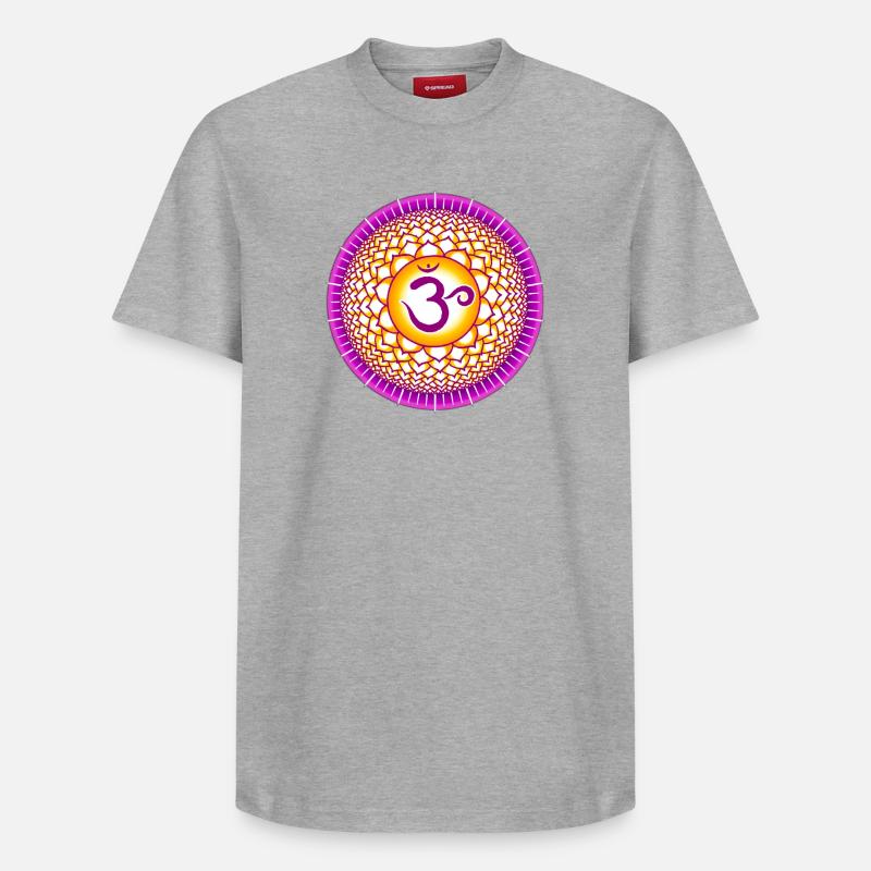 Chakra couronne Sahasrara - T-shirt unisexe décontracté en coton Supima – de SPREAD - gris chiné