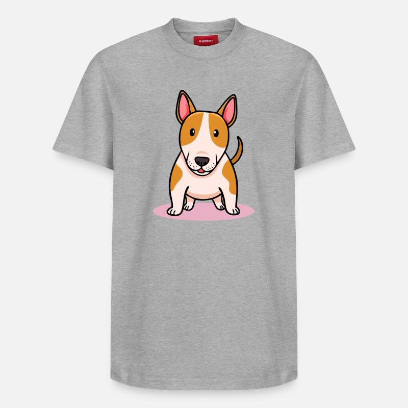 Bull Terrier (bande dessinée) - T-shirt unisexe décontracté en coton Supima – de SPREAD - gris chiné