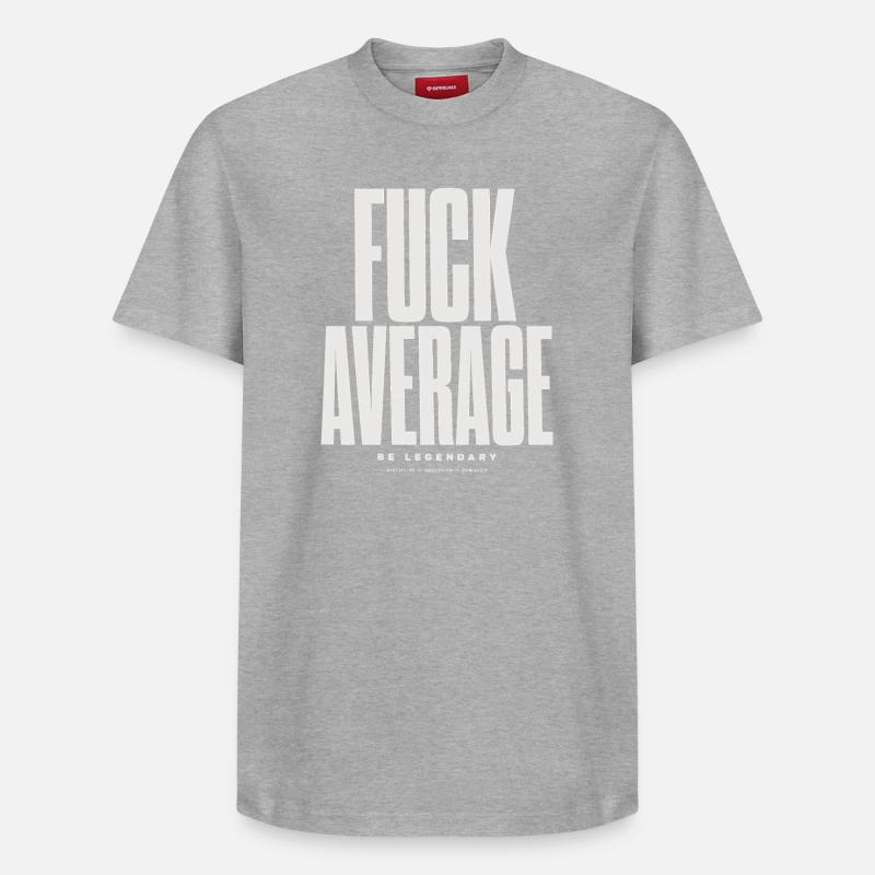 Sei mutig, nicht durchschnittlich - Relaxed Unisex Supima Cotton T-Shirt – von SPREAD - Grau meliert