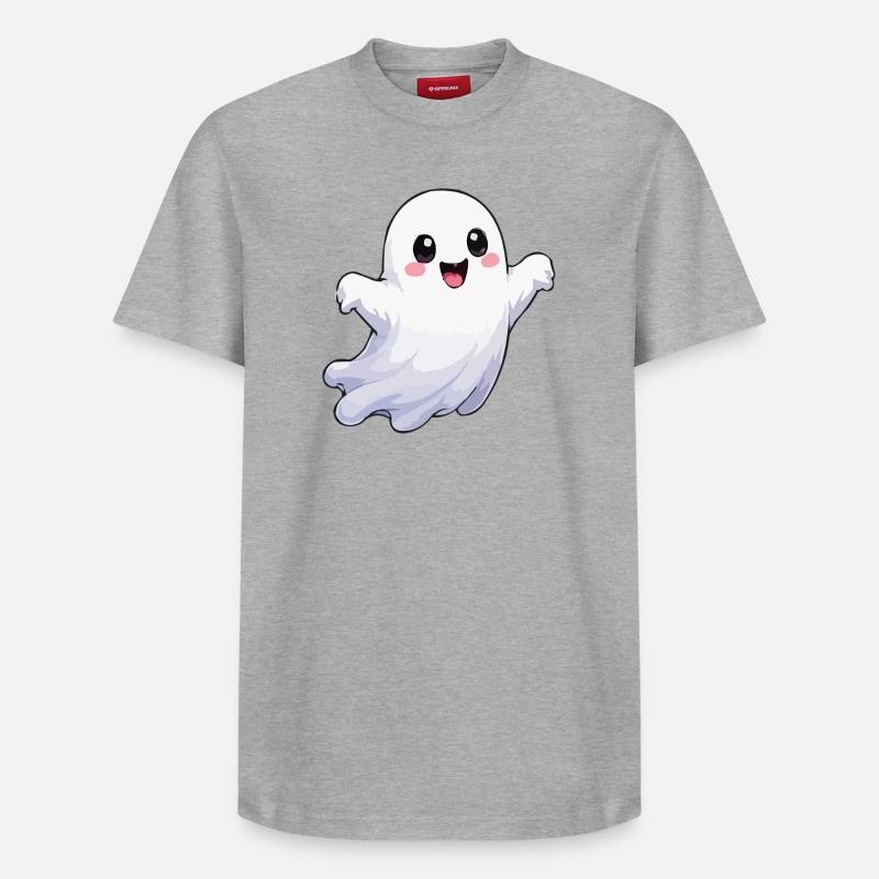 geist-comic-fun - Relaxed Unisex Supima Cotton T-Shirt – von SPREAD - Grau meliert
