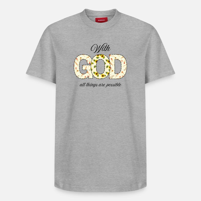 DIEU - T-shirt unisexe décontracté en coton Supima – de SPREAD - gris chiné