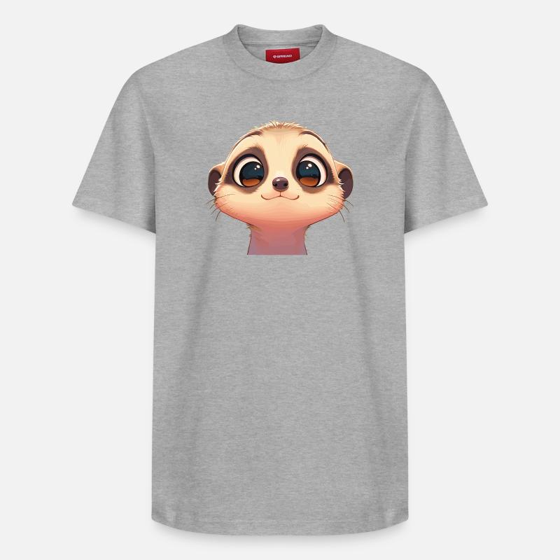 Suricate Erdmännchen - T-shirt unisexe décontracté en coton Supima – de SPREAD - gris chiné