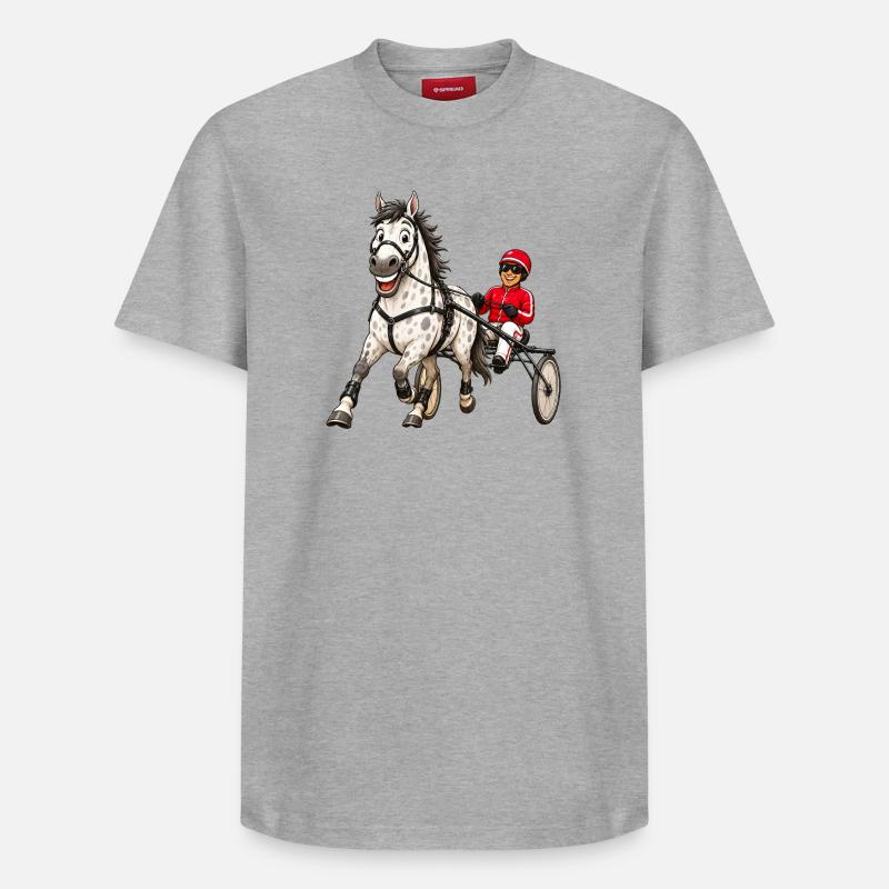Trotter drôle - T-shirt unisexe décontracté en coton Supima – de SPREAD - gris chiné