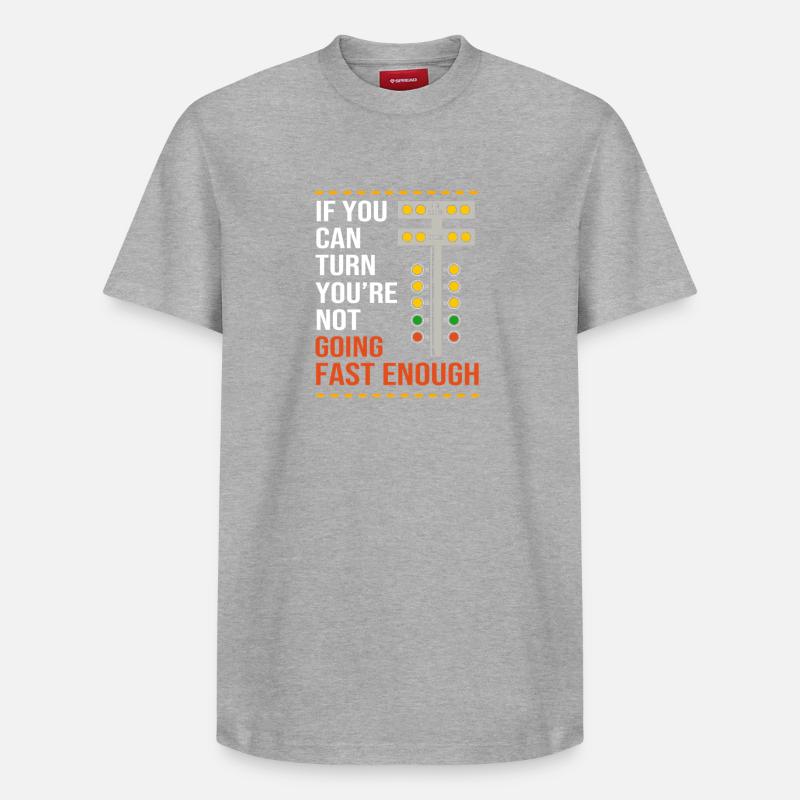 Course de dragsters - T-shirt unisexe décontracté en coton Supima – de SPREAD - gris chiné