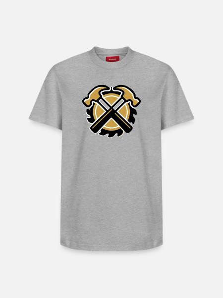 Zimmermann Hammer Logo - Relaxed Unisex Supima Cotton T-Shirt – by SPREAD - heather grey