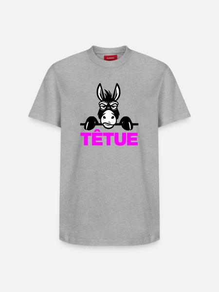 Hartnäckig - Relaxed Unisex Supima Cotton T-Shirt – von SPREAD - Grau meliert