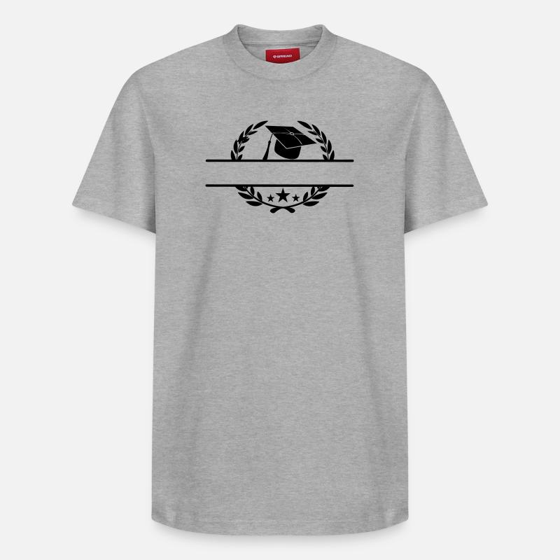 Passé en couronne de laurier - T-shirt unisexe décontracté en coton Supima – de SPREAD - gris chiné
