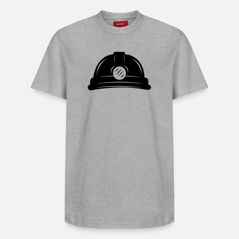 Casque de mineur - T-shirt unisexe décontracté en coton Supima – de SPREAD - gris chiné